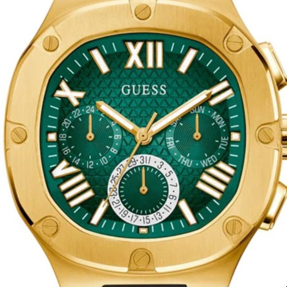  Shop Authentic Guess Headliner Multifunction Green Dial Black Silicone Strap Watch For Men - GW0571G3 - Luxxuri