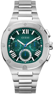  Shop Authentic Guess Headline Quartz Green Dial Silver Steel Strap Watch For Men - GW0572G6 - Luxxuri