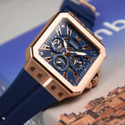  Shop Authentic Guess Leo Chronograph Blue Dial Blue Silicone Strap Watch For Men - GW0637G3 - Luxxuri