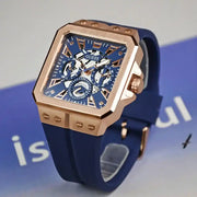  Shop Authentic Guess Leo Chronograph Blue Dial Blue Silicone Strap Watch For Men - GW0637G3 - Luxxuri