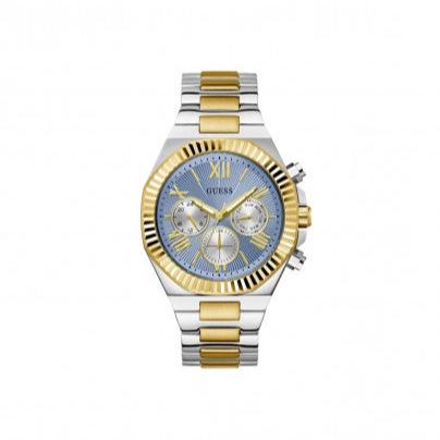  Shop Authentic Guess Equity Analog Blue Dial Two Tone Steel Strap Watch For Men - GW0703G3 - Luxxuri