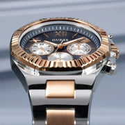  Shop Authentic Guess Equity Multifunction Black Dial Two Tone Steel Strap Watch For Men - GW0703G4 - Luxxuri