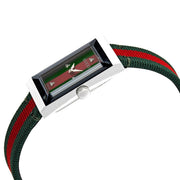  Shop Authentic Gucci G-Frame Mother of Pearl Dial Two Tone Nylon Strap Watch For Women - YA147404 - Luxxuri