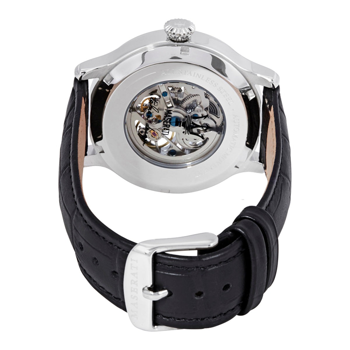  Shop Authentic Maserati Epoca Automatic Skeleton Mechanical Silver Dial Watch For Men - R8821118003 - Luxxuri