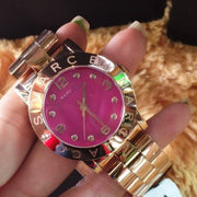  Shop Authentic Marc Jacobs Amy Purple Dial Rose Gold Steel Strap Watch for Women - MBM8618 - Luxxuri