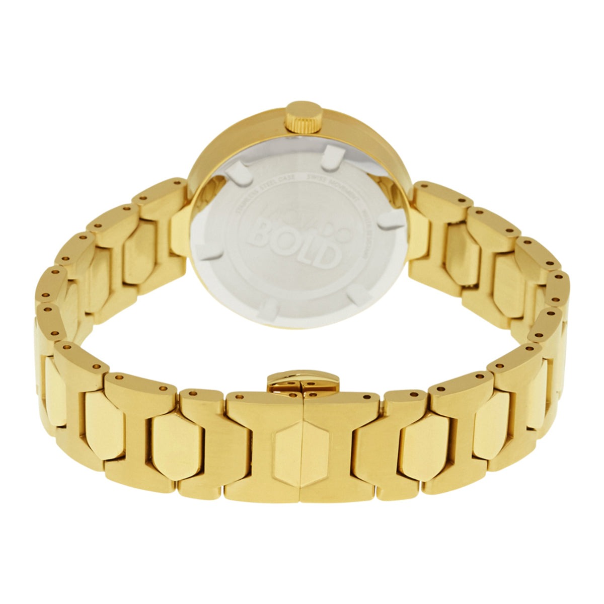  Shop Authentic Movado Bold Gold Dial Gold Steel Strap Watch For Women - 3600382 - Luxxuri