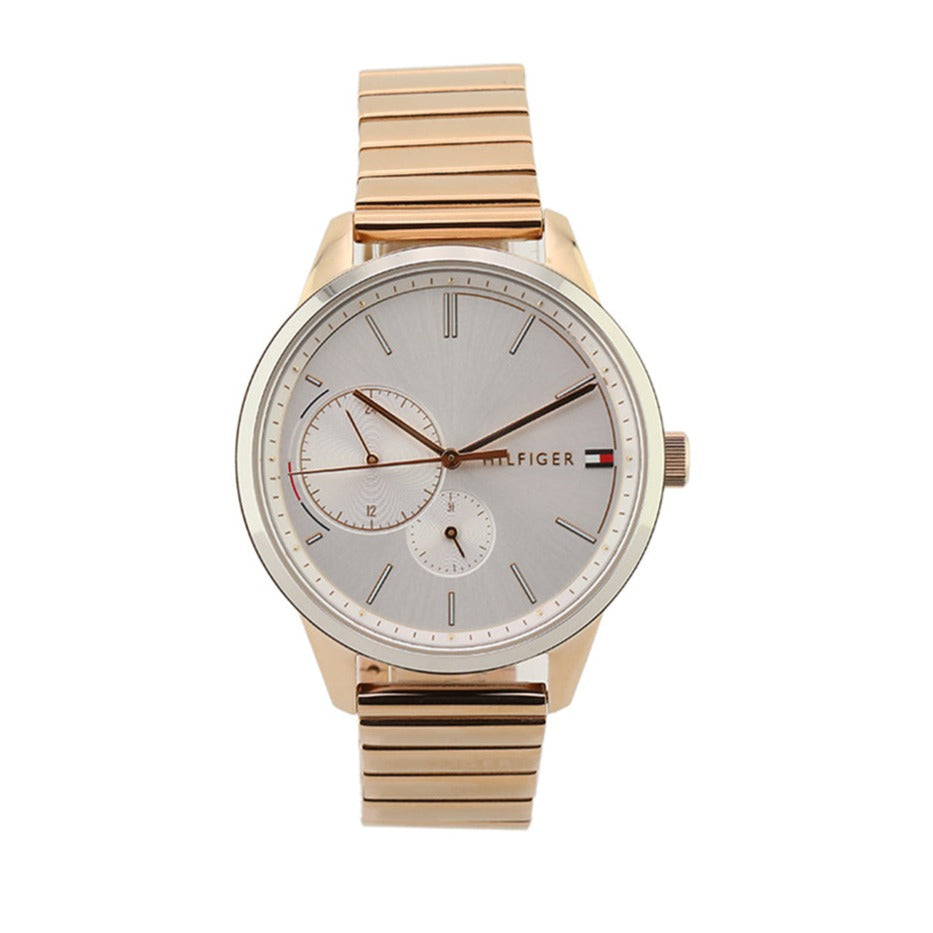  Shop Authentic Tommy Hilfiger Brooke Silver Dial Rose Gold Steel Strap Watch for Women - 1782021 - Luxxuri