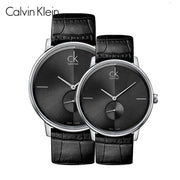  Shop Authentic Calvin Klein Grey Dial Black Leather Strap Watch for Women - K2Y2Y1CU - Luxxuri