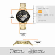  Shop Authentic Armani Exchange Cayde Chronograph Black Dial Gold Steel Strap Watch for Men - AX2747 - Luxxuri