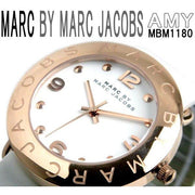  Shop Authentic Marc Jacobs Amy White Dial White Leather Strap Watch for Women - MBM1180 - Luxxuri