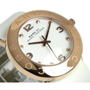  Shop Authentic Marc Jacobs Amy White Dial White Leather Strap Watch for Women - MBM1180 - Luxxuri