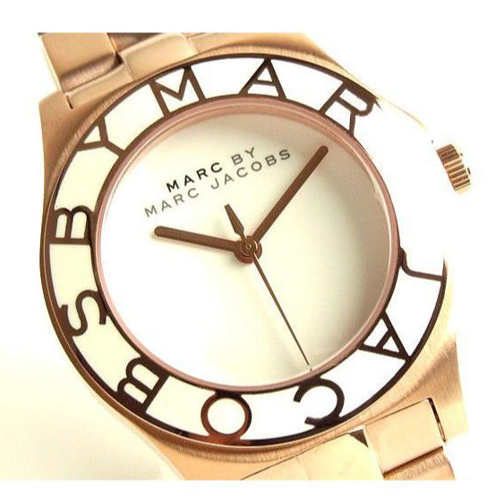  Shop Authentic Marc Jacobs Blade White Dial Gold Steel Strap Watch for Women - MBM3075 - Luxxuri