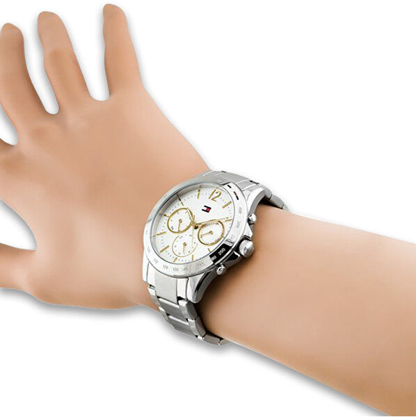  Shop Authentic Tommy Hilfiger Haven Multifunction Chronograph White Dial Silver Steel Strap Watch For Women - 1782194 - Luxxuri