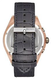  Shop Authentic Hugo Boss Onyx Chronograph Grey Dial Black Leather Strap Watch For Men - HB1513366 - Luxxuri