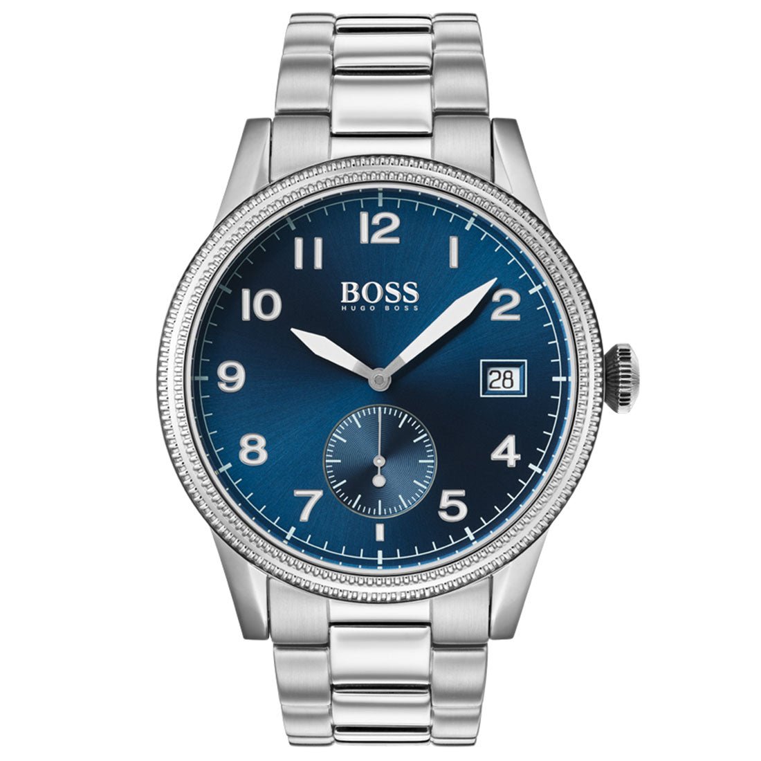  Shop Authentic Hugo Boss Legacy Blue Dial Silver Steel Strap Watch for Men - 1513707 - Luxxuri