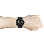  Shop Authentic Hugo Boss Velocity Black Dial Black Leather Strap Watch for Men - 1513716 - Luxxuri