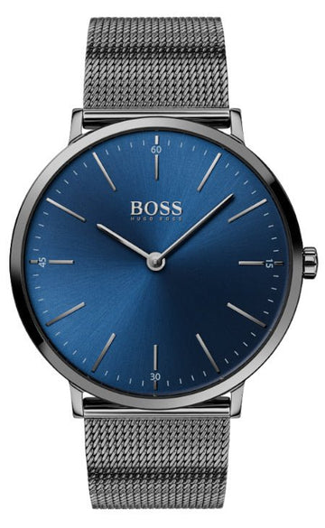 Shop Authentic Hugo Boss Horizon Blue Dial Black Mesh Bracelet Watch for Men - 1513734 - Luxxuri