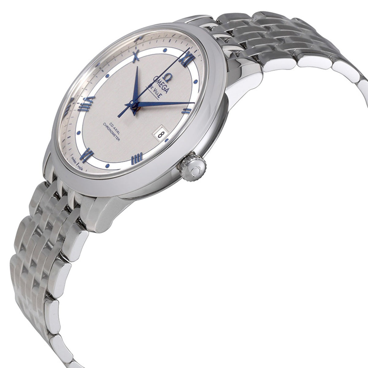 Shop Authentic Omega De Ville Prestige Co-Axial Rhodium Silver Dial Silver Steel Strap Watch for Men - 424.10.40.20.02.001 - Luxxuri