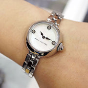 Shop Authentic Marc Jacobs Courtney Mother of Pearl White Dial Silver Steel Strap Watch for Women - MJ3459 - Luxxuri