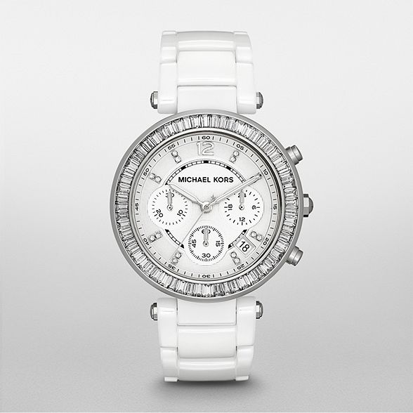  Shop Authentic Michael Kors Parker White Dial White Leather Strap Watch for Women - MK5848 - Luxxuri