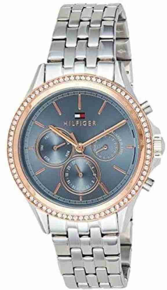  Shop Authentic Tommy Hilfiger Ari Diamonds Blue Dial Silver Steel Strap Watch for Women - 1781976 - Luxxuri