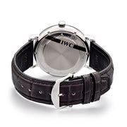  Shop Authentic IWC Portofino Automatic White Dial Black Leather Strap Watch for Men - IW356501 - Luxxuri