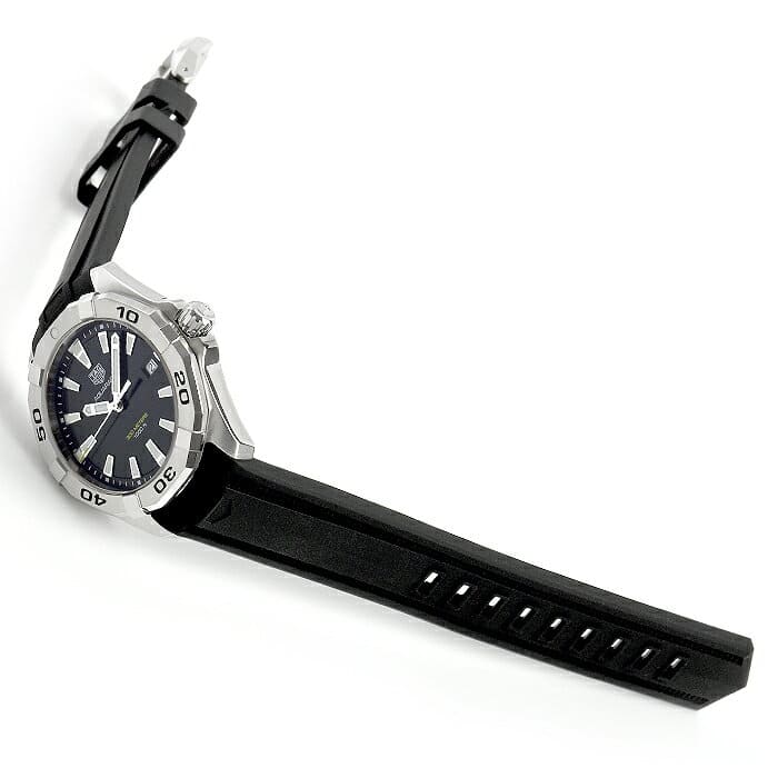  Shop Authentic Tag Heuer Aquaracer Quartz Black Dial Black Rubber Strap Watch for Men -  WBD1110.FT8021 - Luxxuri