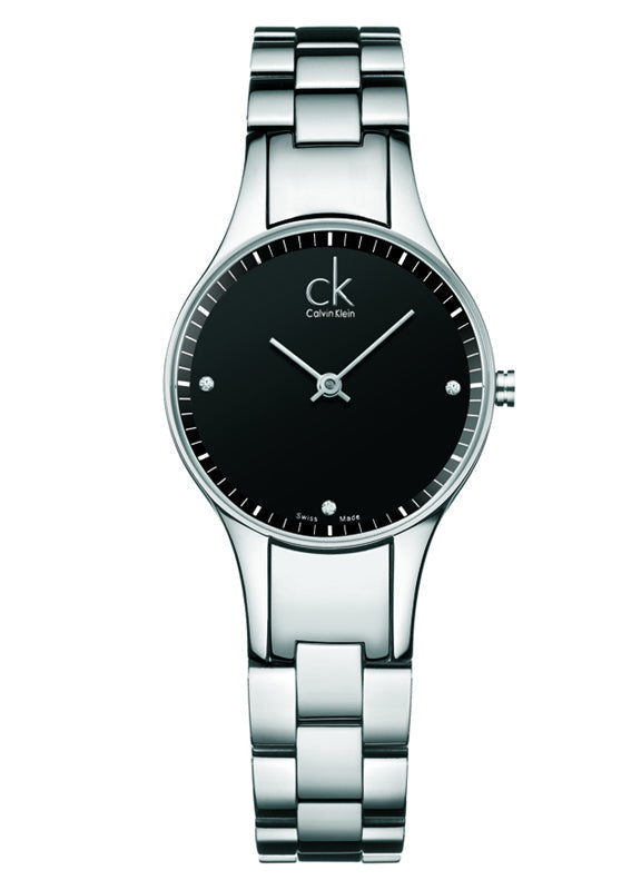  Shop Authentic Calvin Klein Simplicity Black Dial Silver Steel Strap Watch for Women - K4323104 - Luxxuri