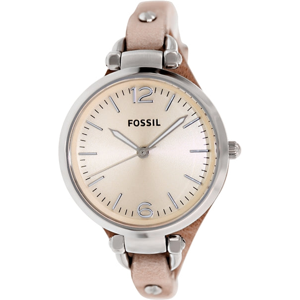  Shop Authentic Fossil Georgia Bone Grey Dial Beige Leather Strap Watch for Women - ES2830 - Luxxuri
