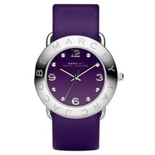  Shop Authentic Marc Jacobs Marc Purple Dial Purple Leather Strap Watch for Women - MBM8530 - Luxxuri
