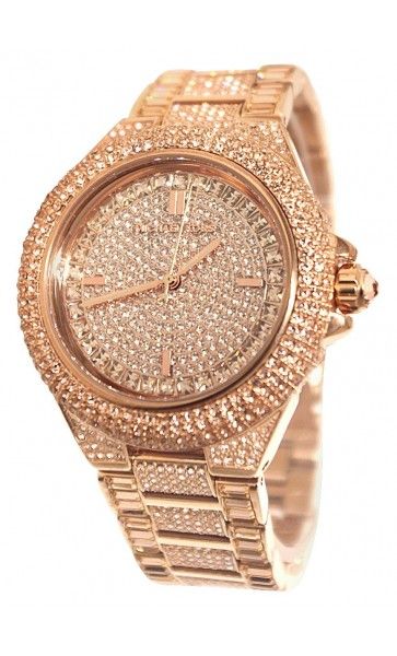 Shop Authentic Michael Kors Camille Crystal Rose Gold Dial Rose Gold Steel Strap Watch for Women - MK5862 - Luxxuri