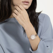  Shop Authentic Swarovski Crystal Rose Silver Dial Rose Gold Steel Strap Watch for Women - 5484073 - Luxxuri
