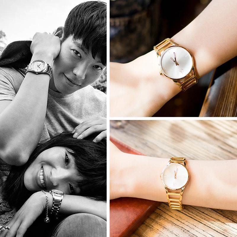  Shop Authentic Calvin Klein Stately White Dial Gold Steel Strap Watch for Women - K3G2352W - Luxxuri
