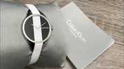  Shop Authentic Calvin Klein Rebel Cream Black Dial Cream Leather Strap Watch for Women - K8P237X1 - Luxxuri
