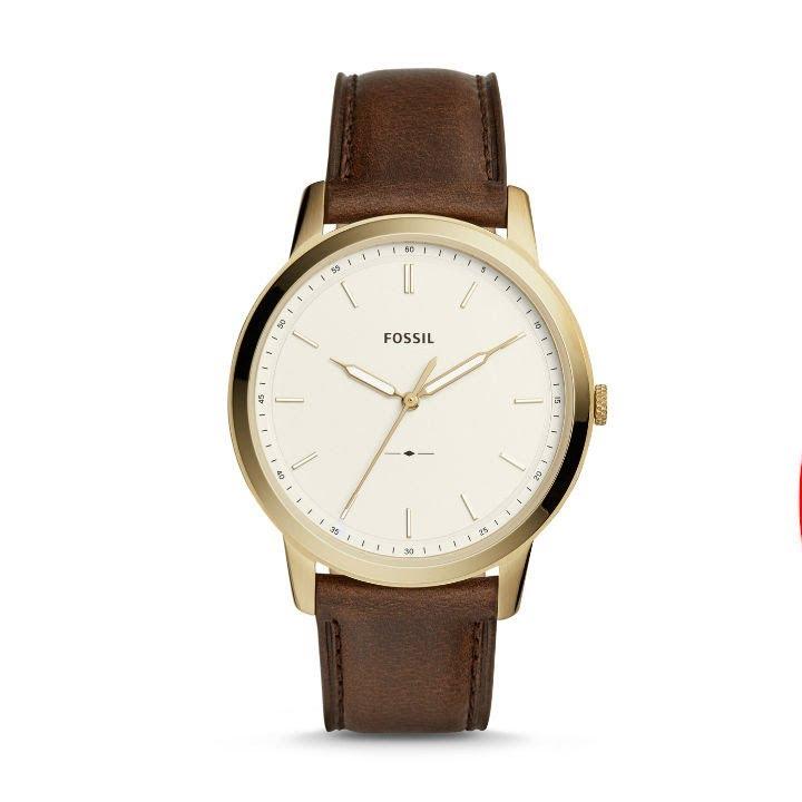  Shop Authentic Fossil The Minimalist White Dial Brown Leather Strap Watch for Men - FS5397 - Luxxuri