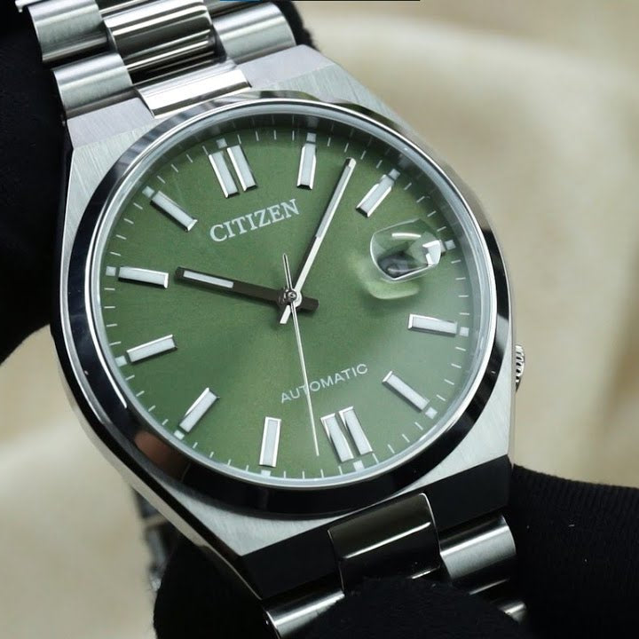  Shop Authentic Citizen x Pantone Automatic Peaceful Green Dial Silver Steel Strap Watch For Men - NJ0158-89Z - Luxxuri