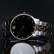  Shop Authentic Movado Museum Classic Diamonds Black Dial Two Tone Steel Strap Watch for Men - 0607202 - Luxxuri