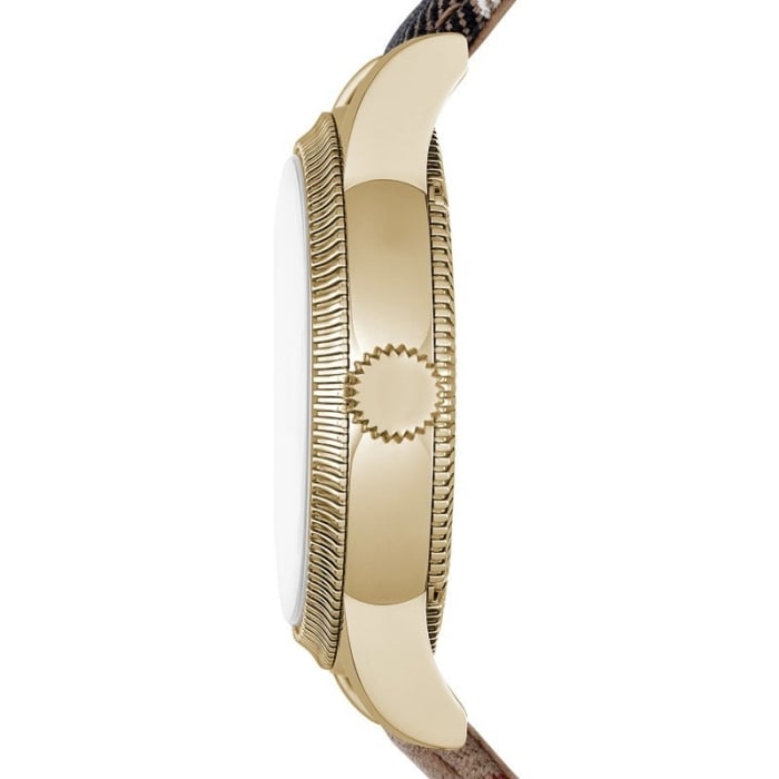  Shop Authentic Burberry Utilitarian White Dial Multicolor Leather Strap Watch for Women - BU7853 - Luxxuri