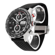 Shop Authentic Tag Heuer Carrera Chronograph Black Dial Black Rubber Strap Watch for Men - CBN2A1AA.FT6228 - Luxxuri