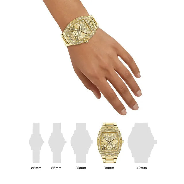  Shop Authentic Guess Raven Diamonds Gold Dial Gold Steel Strap Watch for Women - GW0104L2 - Luxxuri