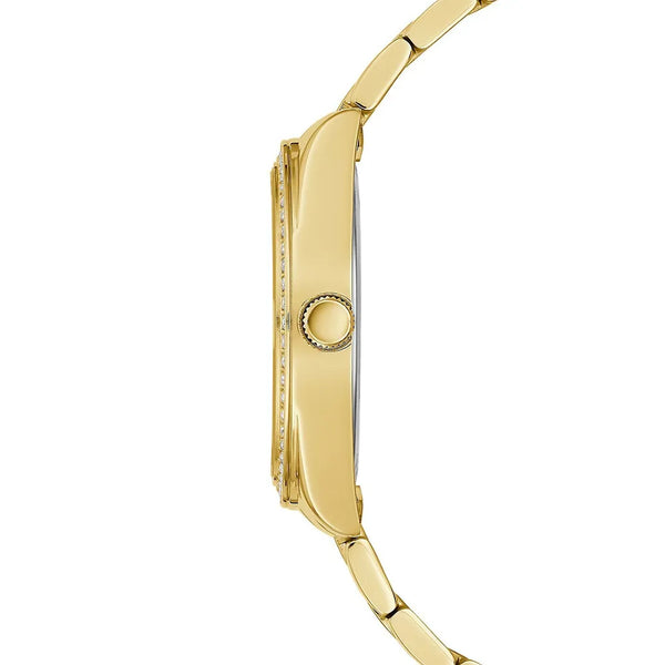  Shop Authentic Guess Moonlight Diamonds Gold Dial Gold Steel Strap Watch for Women - GW0320L5 - Luxxuri