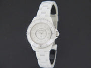  Shop Authentic Chanel J12 Diamonds Quartz Ceramic White Dial White Steel Strap Watch for Women - J12 H2422 - Luxxuri