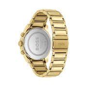  Shop Authentic Hugo Boss Trace Chronograph Black Dial Gold Steel Strap Watch For Men - 1514006 - Luxxuri