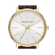  Shop Authentic Michael Kors Pyper Quartz Silver Dial Brown Leather Strap Watch For Women - MK2857 - Luxxuri