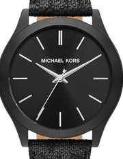  Shop Authentic Michael Kors Slim Runway Black Dial Black Leather Strap Watch For Men - MK8908 - Luxxuri