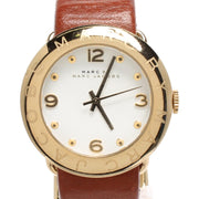  Shop Authentic Marc Jacobs Amy White Dial Brown Leather Strap Watch for Women - MBM8574 - Luxxuri