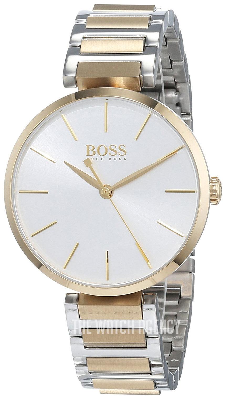  Shop Authentic Hugo Boss Allusion Quartz Silver Dial Two Tone Steel Strap Watch For Women - 1502417 - Luxxuri