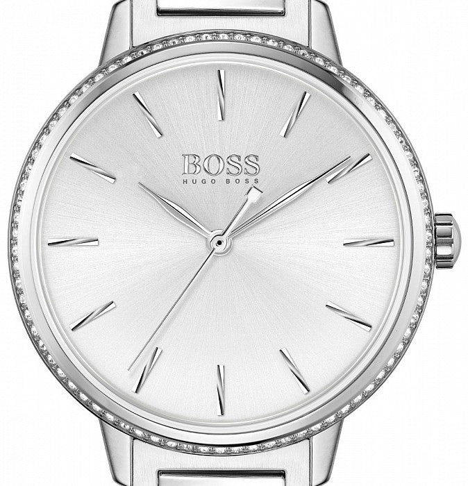  Shop Authentic Hugo Boss Signature Silver Dial Silver Steel Strap Watch for Women - 1502539 - Luxxuri