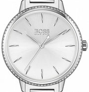  Shop Authentic Hugo Boss Signature Silver Dial Silver Steel Strap Watch for Women - 1502539 - Luxxuri