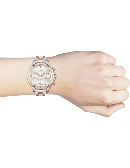  Shop Authentic Hugo Boss Hera White Dial Two Tone Steel Strap Watch for Women - 1502564 - Luxxuri